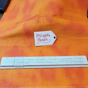 Vintage SP Precision Sterling 10 Slide Rule White Green Plastic